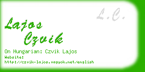 lajos czvik business card